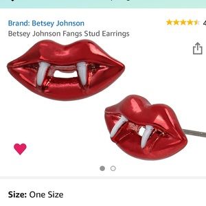 ISO Betsey Johnson Fangs Lip Earrings Studs